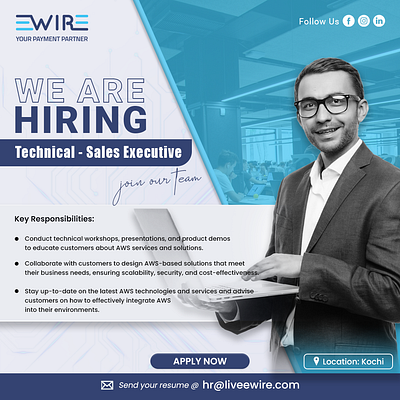 Hiring Poster - Technical Sales Executive hiring poster hiring poster design sales executive technical sales executive we are hiring we are hiring poster we are hiring poster design