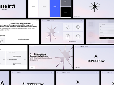 Concordia® | Logo, Brand Identity, Website 3d website agency animation branding chrome 3d clean crypto design gradient marketing metaverse ui ui ux ux web web3 webdesign website