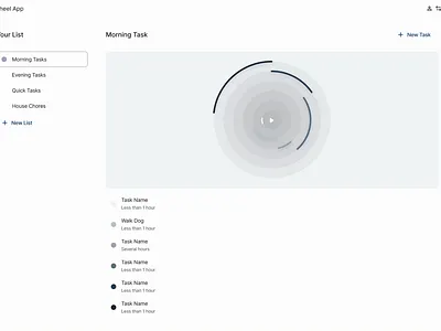 Minimal UI exploration animation ui