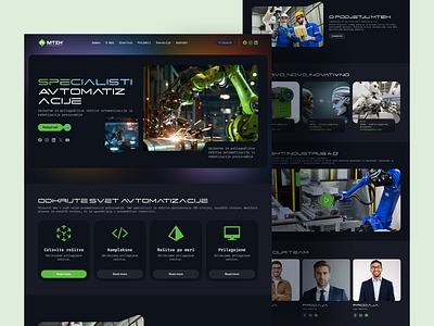 Industrial Automation Website Design | Robotics & Manufacturing landing page