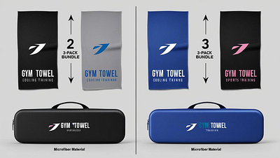 Sporty Gym Towel Design branding graphic design sporty sporty gym towel design