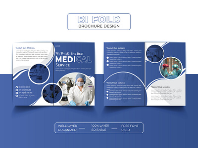 Creative Medical Bifold Brochure Design Template a4 a4 brochure bifold bifold brochure brochure brochure design brochure template creative creative brochure doctors healthcare healthcare brochure hospital marketing medical medical bifold brochure medical brochure print print design template