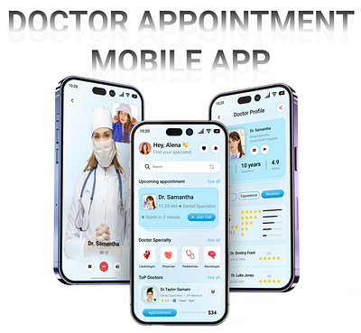 Doctor Appointment App UI/UX Design🩺 hospital