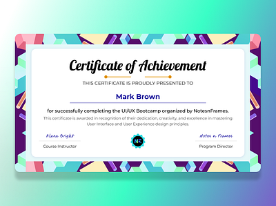Digital Certificate UI adobe xd certificate design digital certificate figma ui ui design user interface design ux ux design visual asset visual elements
