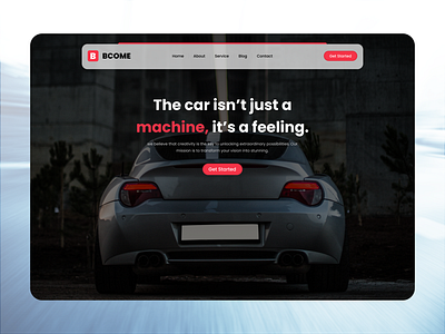 Car Brand website Header UI/UX Design branding car website design header ui ui ux web design website