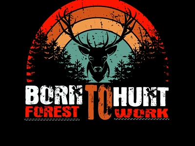 Born to Hunt branding de design graphic design illustration logo typography vector