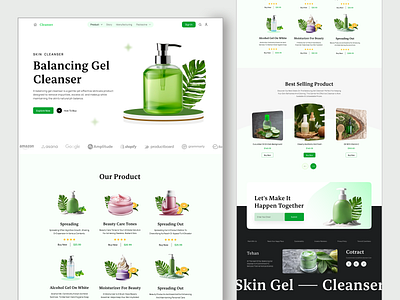 Ecommerce Landign page e commerce ecommerce ecommerce wbsite landing page page shopify shopify landing page skincare website