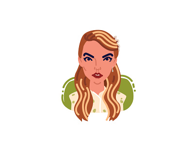 Anya Taylor-Joy actress anya taylor joy avatar character face flat flat design head illustration minimal movie portrait