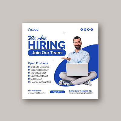 Hiring Post Design brandidentity branding creative design designmatters graphic design hiring hiringpost post socialmediapost