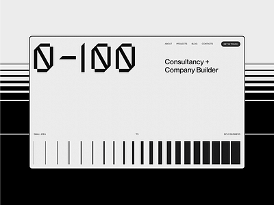 0to100 | Website Design agency brutal clean design layouts lines minimal portfolio studio typography ui ui ux design ux web webdesign website