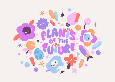 Plants of the future abstract branding cartoon character concept design illustration logo pattern zutto