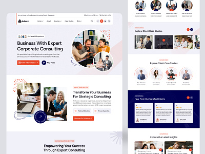 Corporate Consulting Agency Website Design agency website business consulting agency consulting landing page corporate corporate landing page corporate website homepage landing landing page marketing agency uidesign uiux web webdesign website