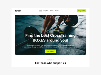 Landing Page GYM ui