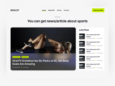 Blog Gym ui