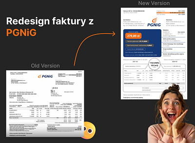 Redesign of the PGNiG invoice design faktura figma redesign ui ux