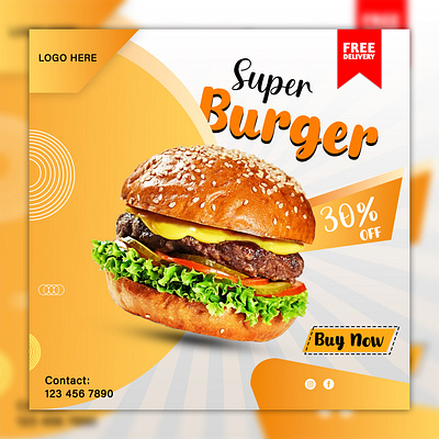 Food Social Media Post animation branding brochure design flyer graphic design illustration motion graphics typography vector