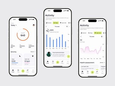 Fitness app - Motion explorations design mobile motion ui ux