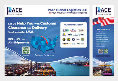 Pace Global Logistics Booth Wall Design branding design graphic design illustration landing page design logo motion graphics print product design typography vector web page design