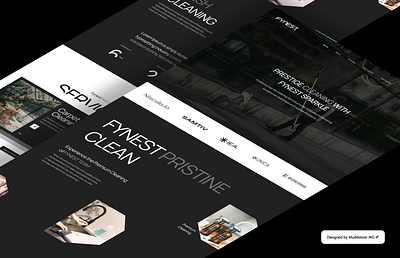 FYNEST - Cleaning UI UX Landing Page Design by Muddassar MD cleaning site dark landing page dark landing ui ux dark ui ux design landing page design landing page ui ux muddassar md ui design ui ux design web ui design web ui ux website design website ui ux