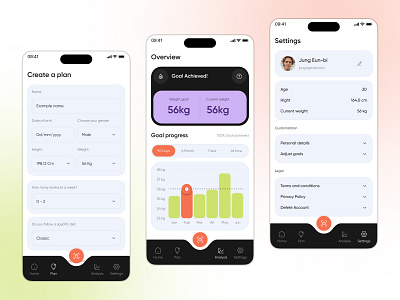 AI Based Food Calorie Tracker App ai assistant analysis cooking app food app food app design food app ui food delivery food order foodtech healthy ios minimal mobile recipes restaurant app tracking weight lifting weight loss