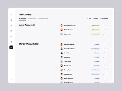 Hiver - Team Directory app apple clean dashboard design desktop digital minimal product team ui ux