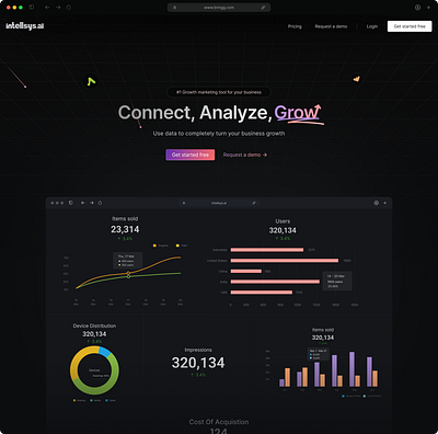 Landing Page Design for Data Analytic Tool