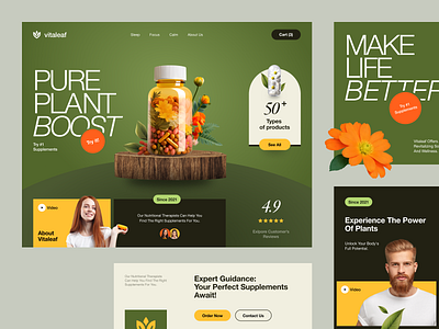 Website for a Consumer Brand ✦ Vitaleaf design interface product service startup ui ux website