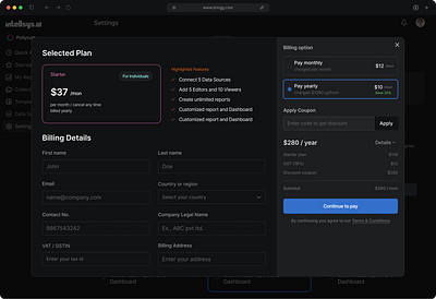 Pricing page pricing page