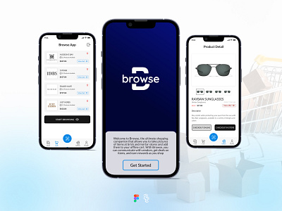 Browse- the In-store Shopping App ecommerce figma frixb mobile app design ui ui ux design uiux user experience user interface design