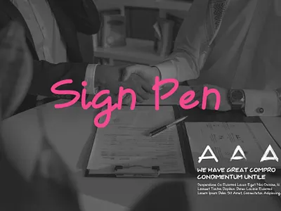 Sign Pen Font stylish typography