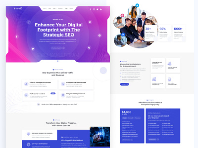 SEO Agency Website Template agency clean company cv design figma issustrator marketing modern portfolio seo service service agency technical template tranding ui website