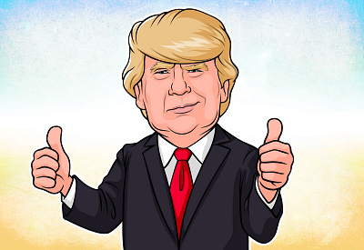 Cartoon Portrait of "Donald Trump " avatar caricature cartoon cartoon character cartoon trump cartoonish comics design donald trump drawing illustration political cartoon portrait president ui usa vector