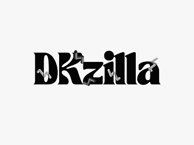 DKzilla Logo Design 3d branding graphic design logo ui