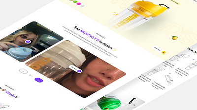 MUNCHLY'S - Make Life Fast & Colorful landing page UI UX Design website aesthetics