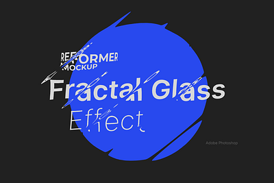 Fractal Glass Effect 3d branding glass effect graphic design illustration logo mockup psd template ui