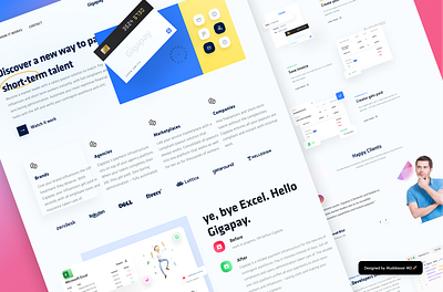 GigaPay - Finance Light Landing page UI UX Design by Muddassar muddassar md