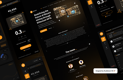 BitStacker - Dark NFT Landing page UI UX Design by Muddassar MD muddassar md