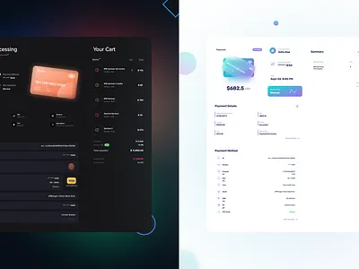 Minimal - Checkout Glassmorphic Dashboard UI UX Designs professional design