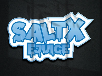 SaltX Ejuice logo 3d 3d logo cold logo cool logo ejuice logo graphic design iced logo illustration juice logo liquid logo logo logo design typography typography logo vector