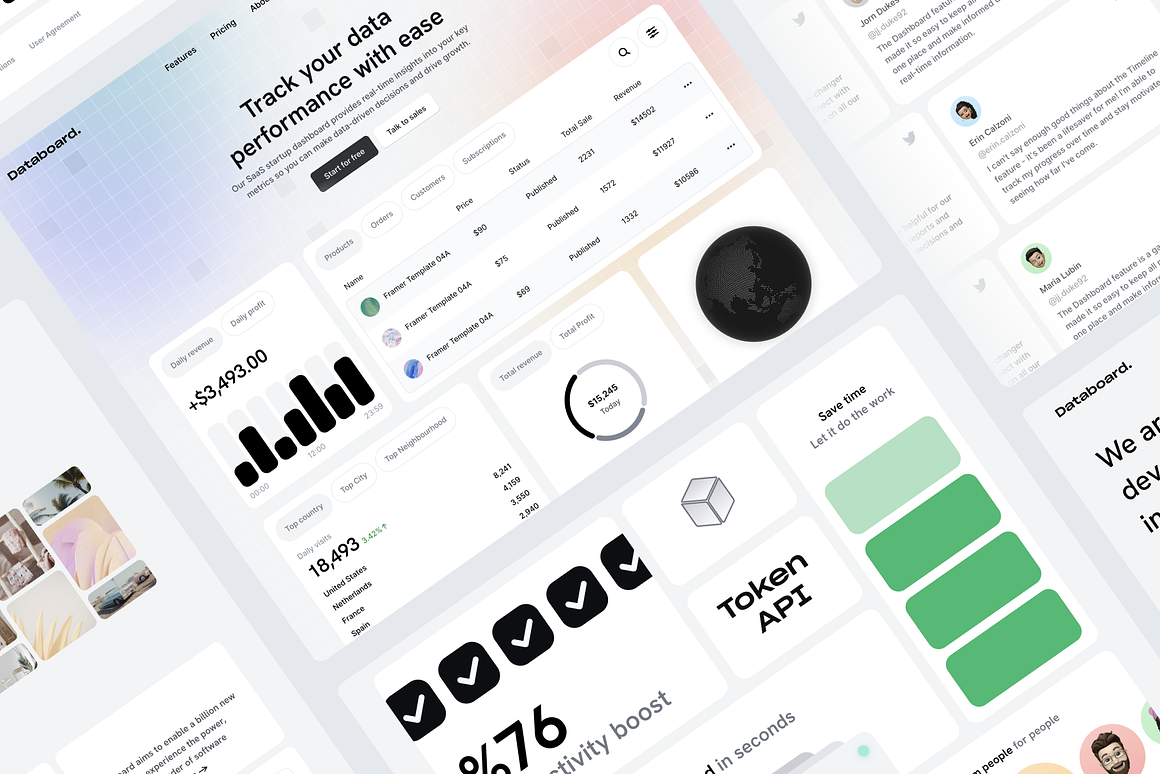 Example of Stunning Framer Website