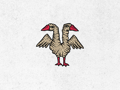 The two-headed goose (2020) dribbble emblem goose graphic illustration russia symbol vector