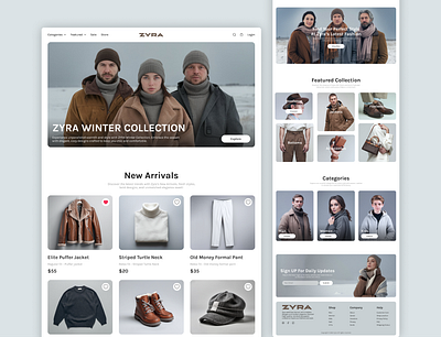 Zyra - Website Design branding clothing brand e commerce figma landing page landing page design logo logo design mobile design responsive design ui ui ux ux design web design web development website website design wordpress