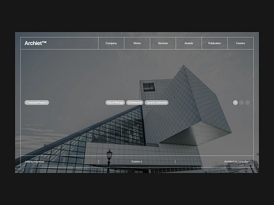 Archiet - Architecture Consultant Landing Page architecture branding consultant design style engineering style home page landing page ui ui design uidesign uiuxdesign web page