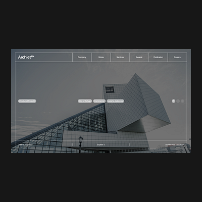 Archiet - Architecture Consultant Landing Page architecture branding consultant design style engineering style home page landing page ui ui design uidesign uiuxdesign web page