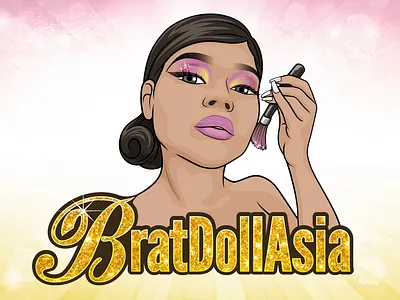 Makeup Artist Cartoon Portrait Logo branding cartoon cartoon character cartoon character design cartoon logo maker cartoon portrait logo cartoonsaz character design design digital drawing graphic design illustration logo logo design portrait portrait design portrait desing portrait logo shiny logo vector