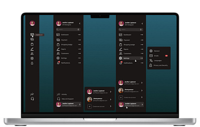 Sidebar for panel darkmode dashboard panel graphic design sidebar ui