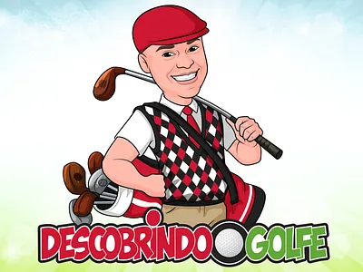 Golfer Cartoon Portrait Logo Design branding cartoon cartoon character cartoon gift cartoon portrait cartoon portrait logo cartoonsaz character design design digital art digital drawing digital drwaing golfer graphic design illustration logo logo desgin portrait character portraits vector