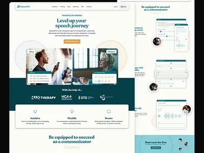 Landing Page for Speechfit app branding design graphic design landing page saas ui ux web design webdesign website website design