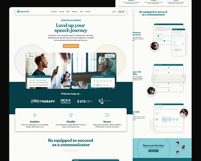 Landing Page for Speechfit app branding design graphic design landing page saas ui ux web design webdesign website website design