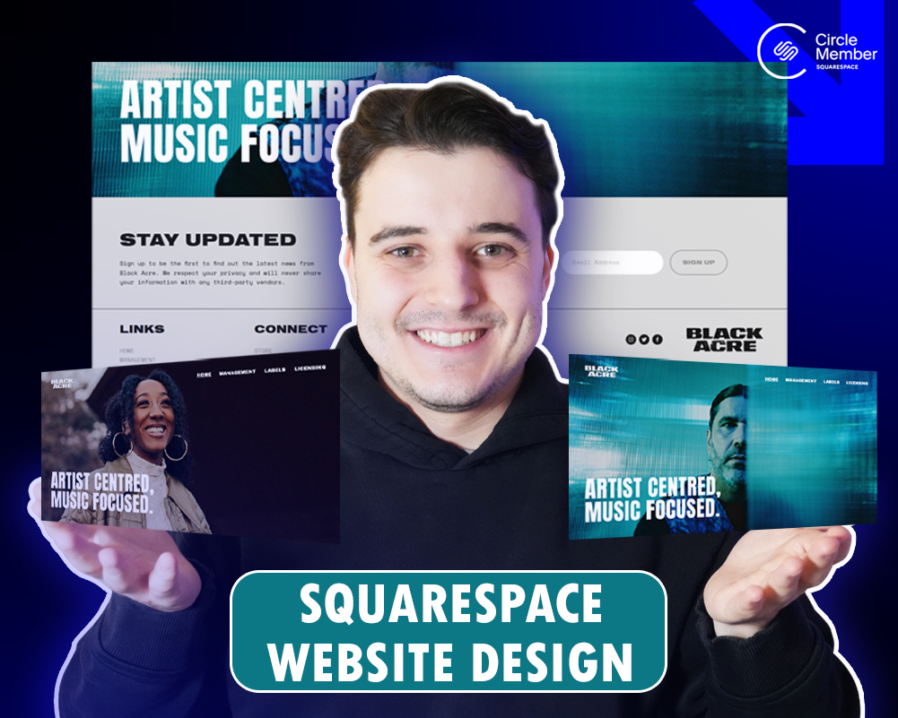 Example of Squarespace Website Design Development